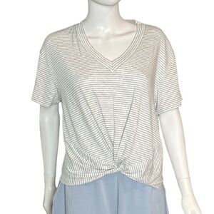 EVEREVE Striped Twist-Front Tee – Size S (Tag Removed)